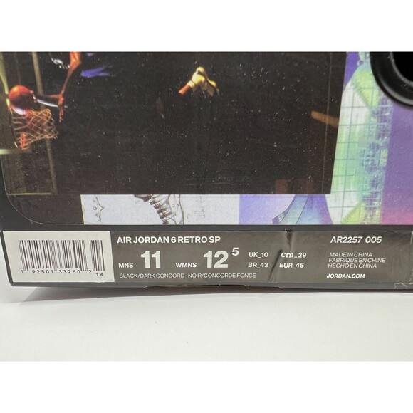 Air Jordan 6 Retro x Social Status Pony Hair 2019 AR2257-005 Men's Size 11 - Picture 7 of 7